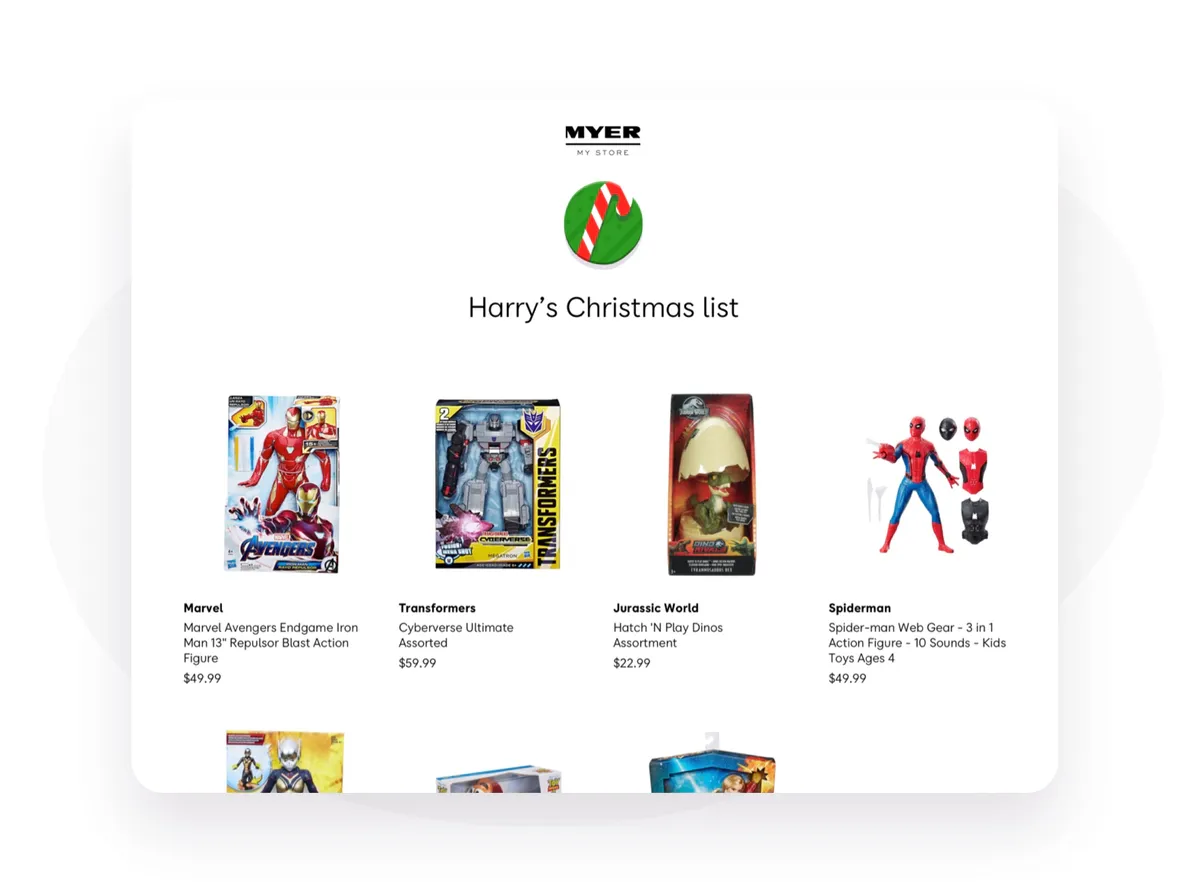 Parents dashboard to see kids lists