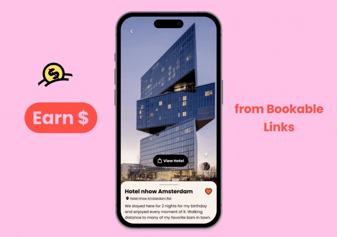 Animated GIF demonstrating you can earn money from Bookable Links